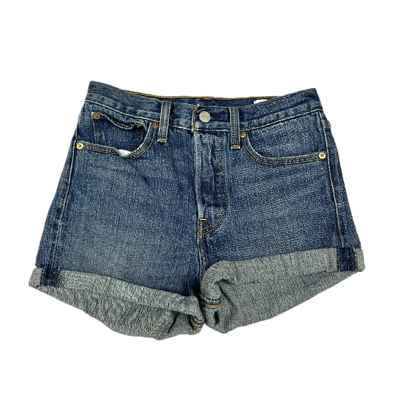 Relaxed Looks Blue Denim Shorts By Levis, Size: 4