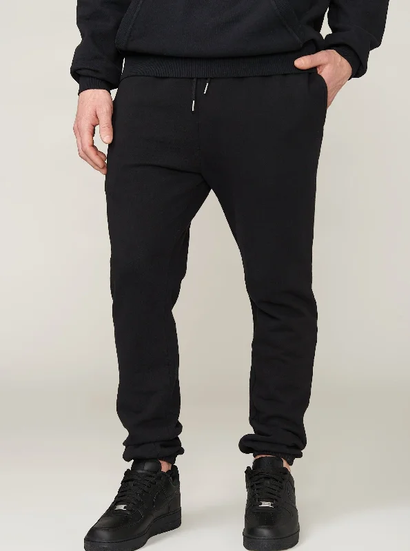 Designer Gloves Miles French Terry Stacked Jogger - Jet Black