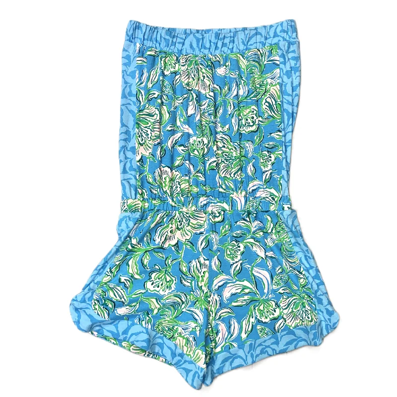 Streetwear Look Blue Romper Designer By Lilly Pulitzer, Size: Xs