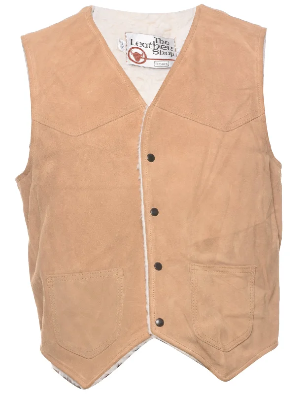 All-Day Wear Sears Shearling Suede Waistcoat - L