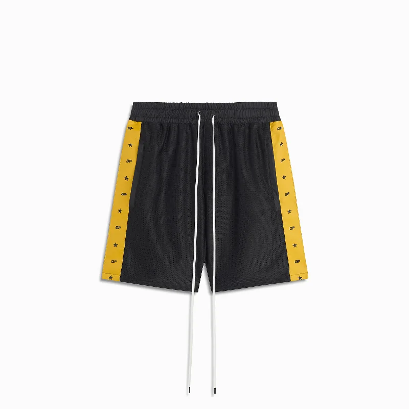 Casual Comfort DP all-star mesh gym short / black + yellow