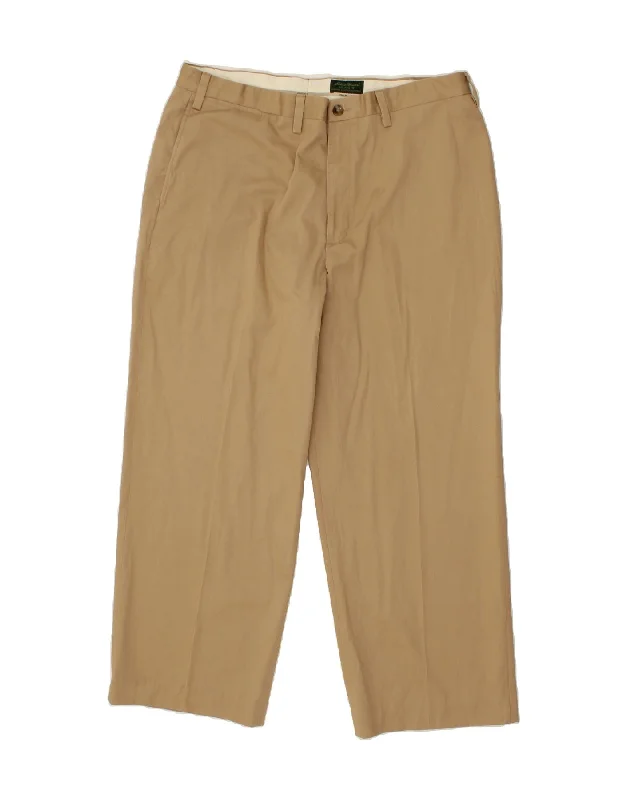 Casual Knitwear EDDIE BAUER Mens Tall Relaxed Fit Chino Trousers W40 L30 Beige Cotton