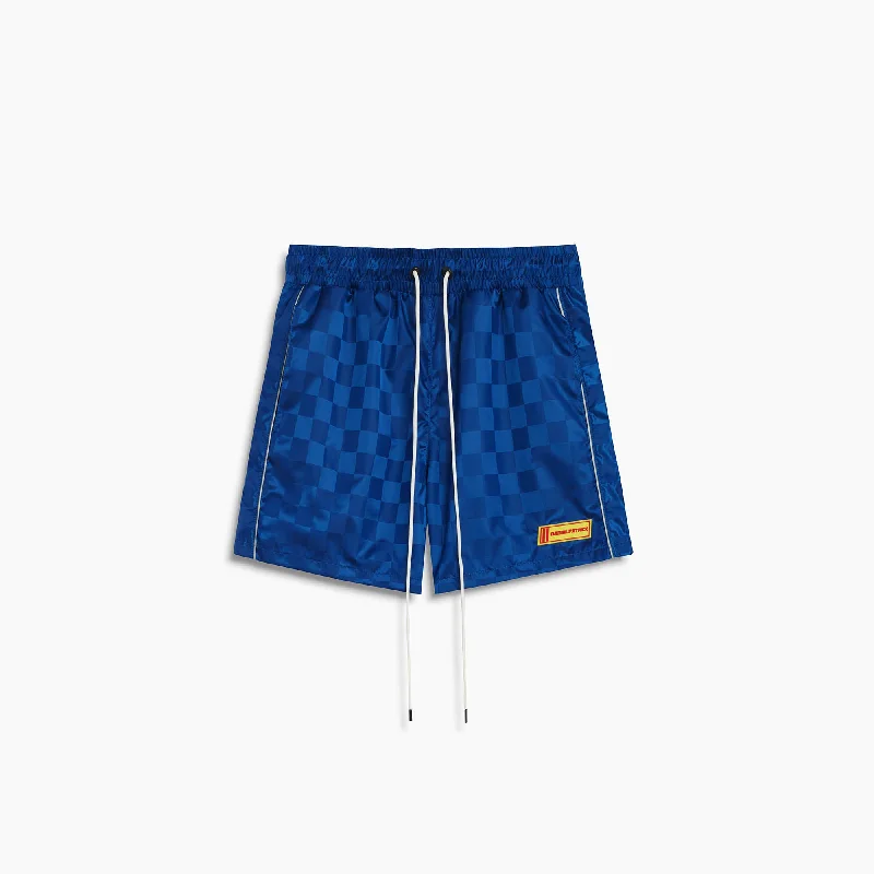 Cozy Apparel venice trunk / royal blue checkers + 3M