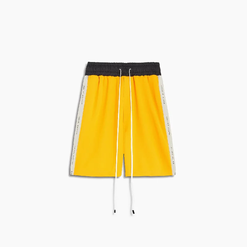 Practical Clothing classic gym short / yellow + ivory