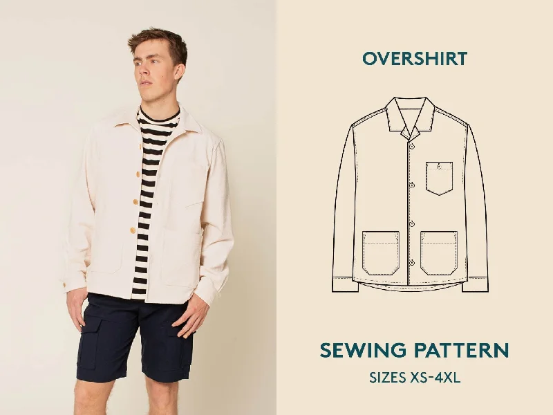 Simple Styles Overshirt Mens Paper Pattern - Wardrobe by Me