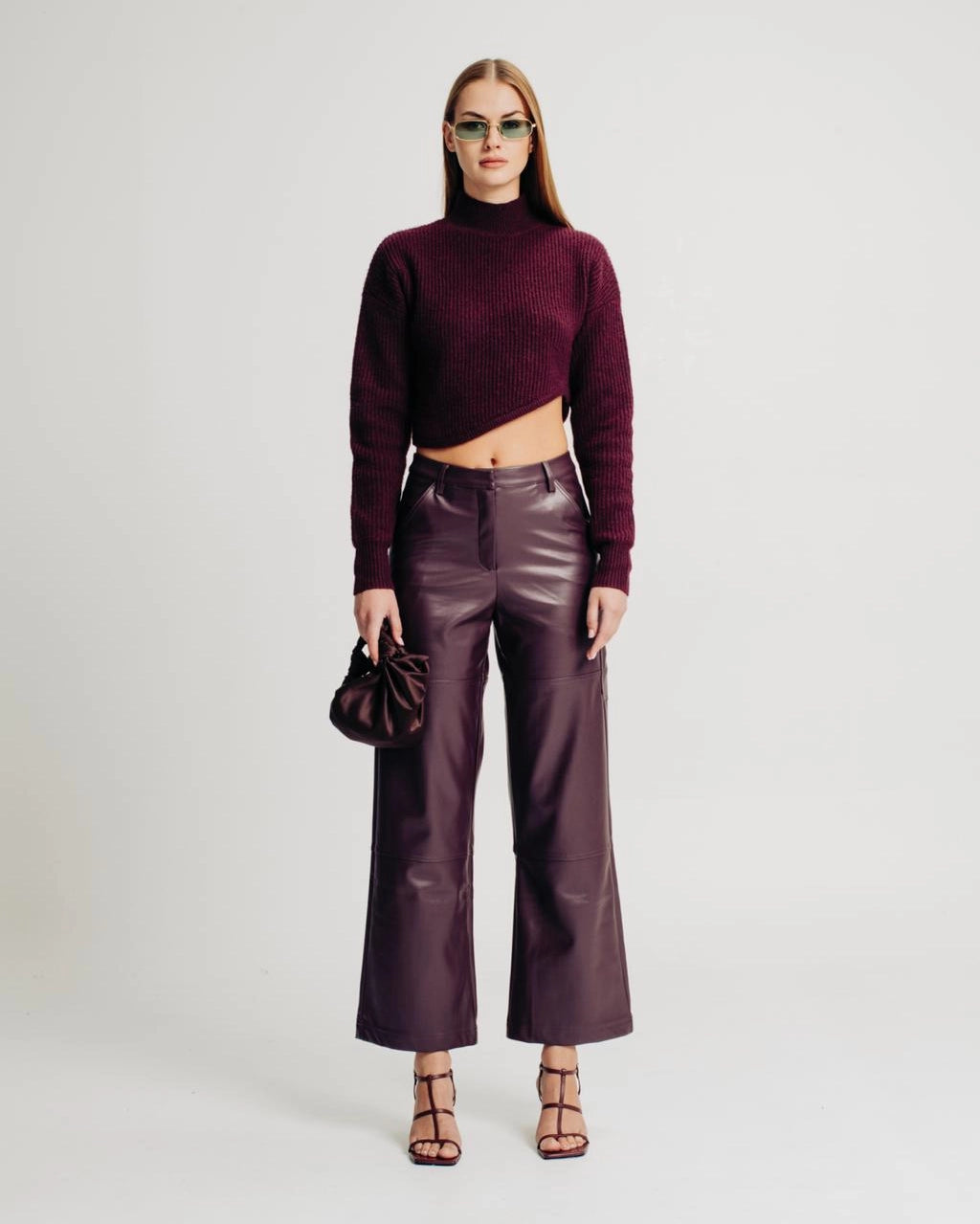 Designer Footwear Merlot Faux Leather Pants