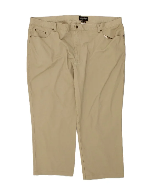 Outdoor Wear EDDIE BAUER Mens Straight Casual Trousers W48 L27  Beige Cotton