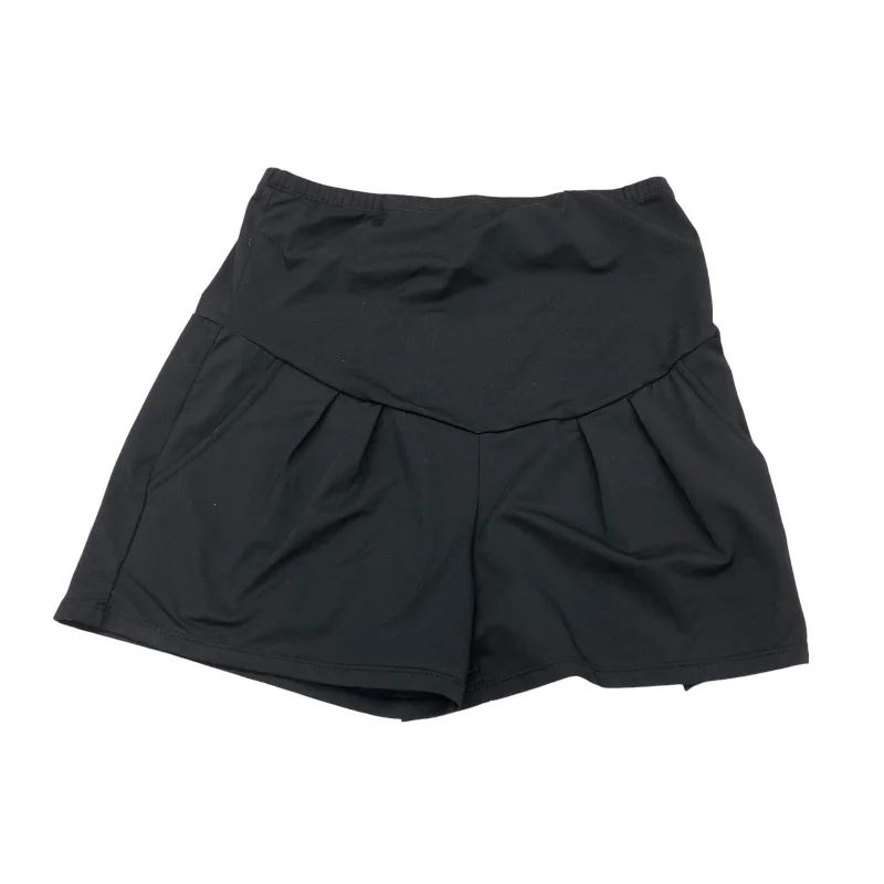 Modern Comfort BLACK MAT SHORTS by SHEIN Size:L