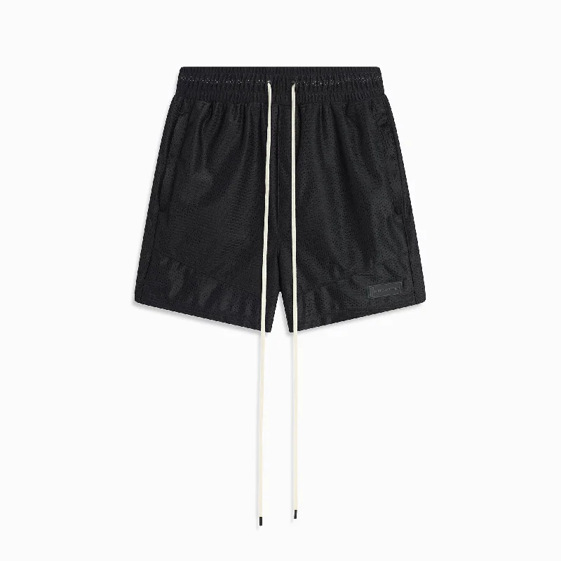 Versatile Style icon mesh gym short / black + black