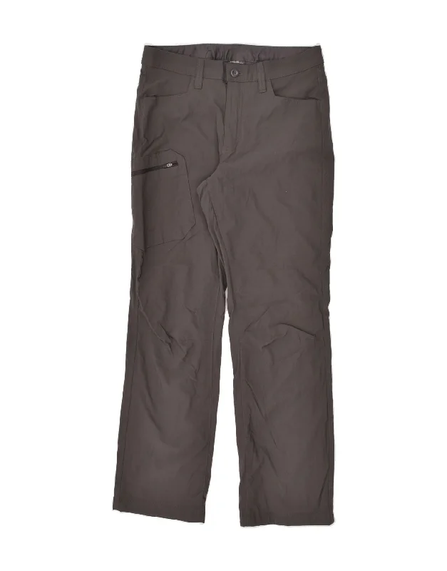 Stylish Sneakers EDDIE BAUER Mens Straight Cargo Trousers W30 L30 Grey Polyester