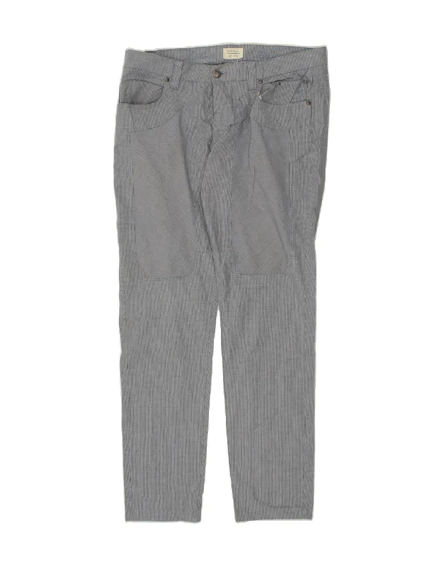 Casual Polos JECKERSON Mens Slim Casual Trousers W42 L33 Grey Check Cotton