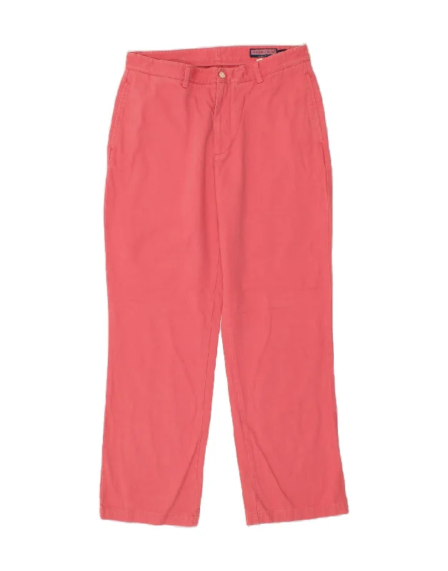 Easy Fashion VINEYARD VINES Mens Straight Chino Trousers W34 L32  Pink Cotton