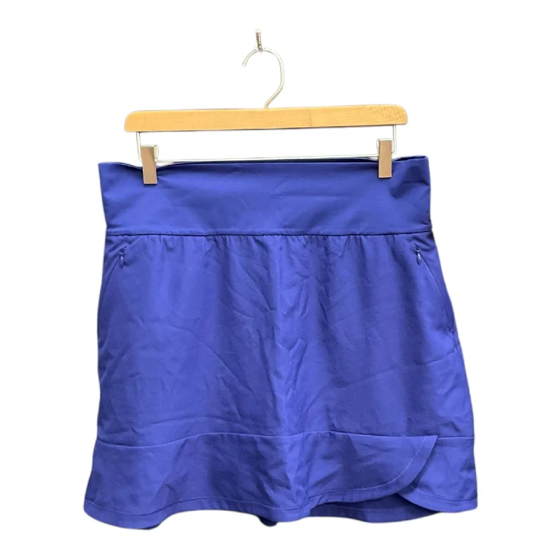 Long Trench Coats Athletic Skort By Adidas In Blue, Size: L