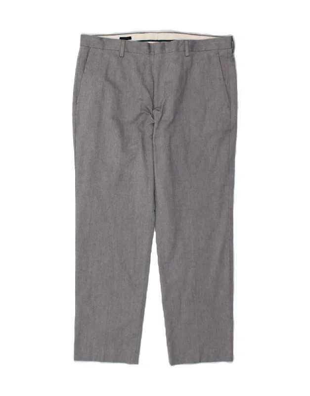 Effortless Style J. CREW Mens Slim Chino Trousers W34 L30 Grey Cotton