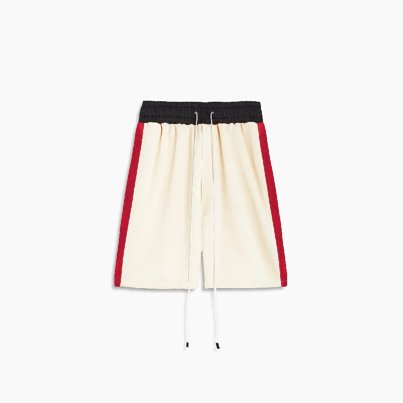 Active Gear classic gym short / ivory + red