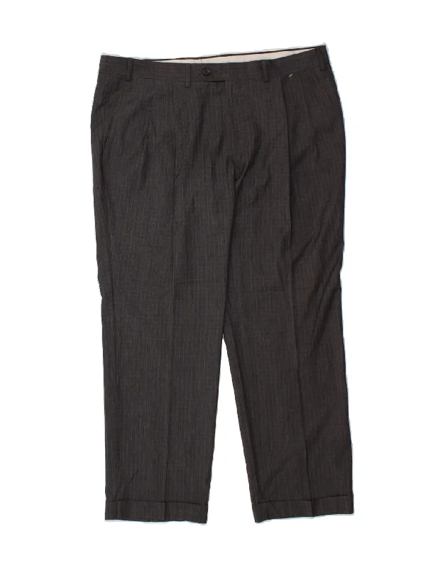 Casual Comfort RALPH LAUREN Mens Pegged Suit Trousers W38 L29 Grey Check Polyester