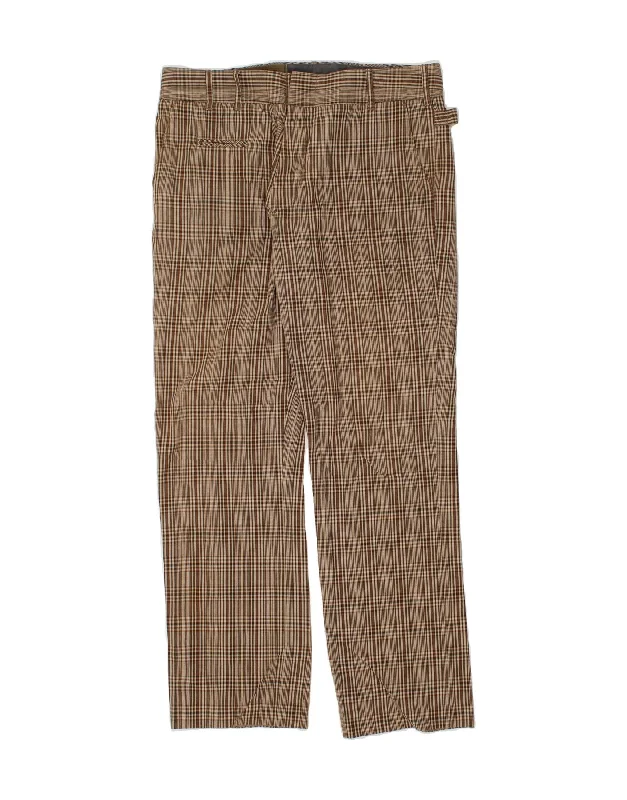 Wool Sweaters G-STAR Mens Straight Chino Trousers W34 L34 Beige Check Cotton