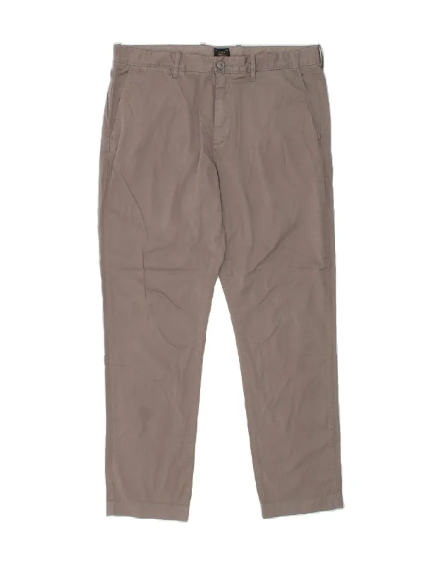 Relaxed Looks J. CREW Mens Stretch Slim Chino Trousers W35 L32 Grey