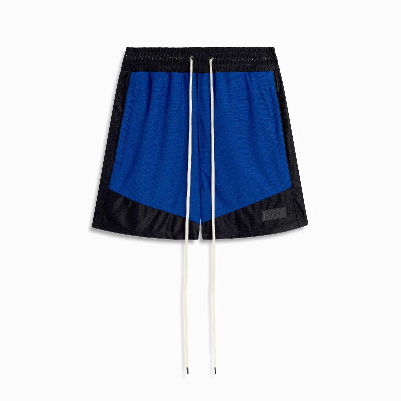 Premium Comfort icon mesh gym short / royal blue + black