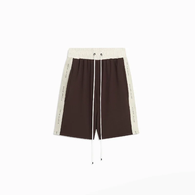 Casual Chic classic gym short / brown + ivory