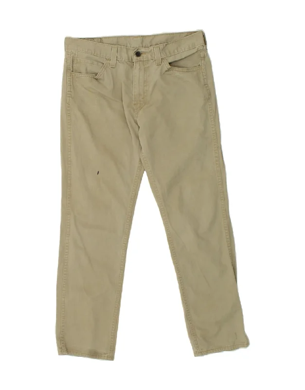 Soft T-Shirts LEVI'S Mens 511 Slim Casual Trousers W33 L30  Beige Cotton