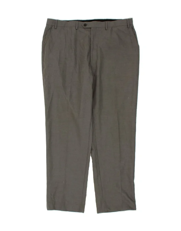 Outdoor Clothing MICHAEL KORS Mens Straight Suit Trousers  W40 L32 Grey Polyester