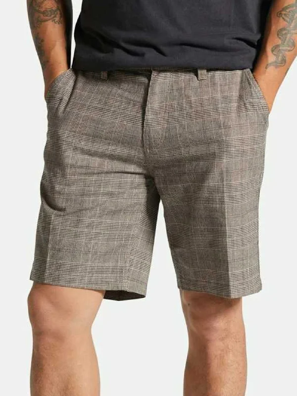 Casual Polos Choice Chino Short Brown/Cream Houndstooth