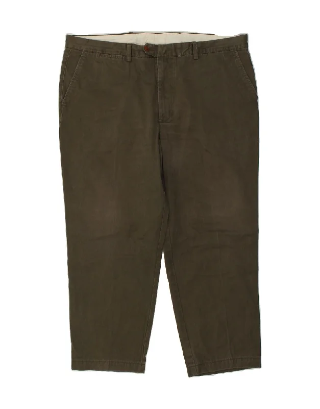 Sporty Wardrobe BROOKSFIELD Mens Tapered Chino Trousers W40 L28 Khaki