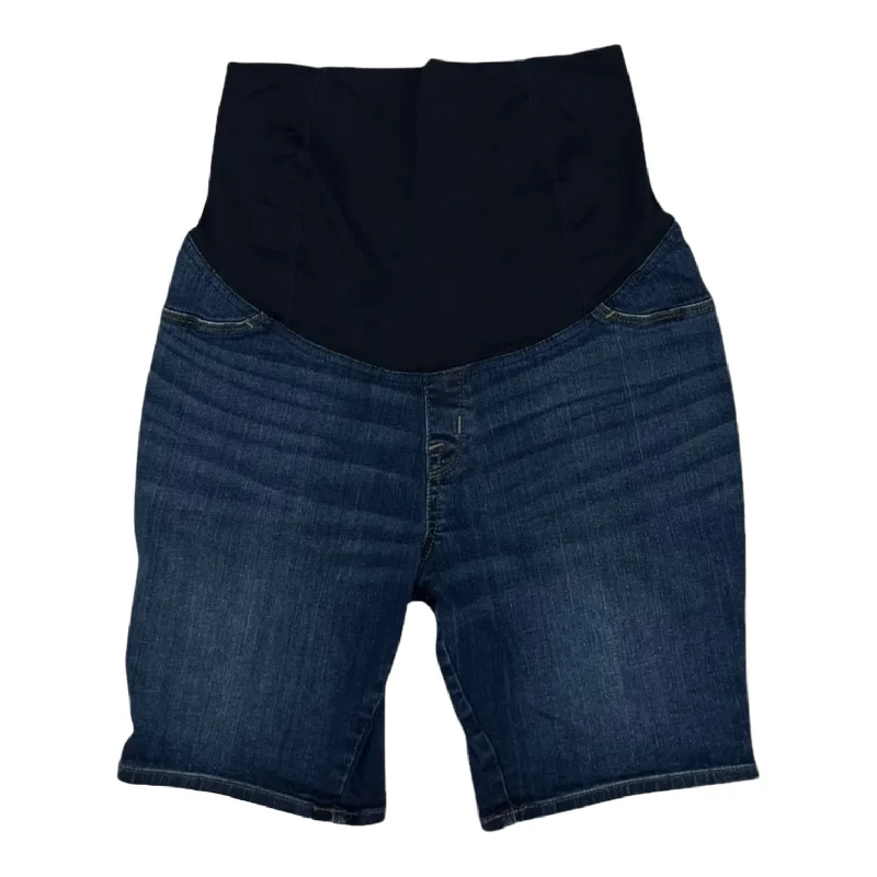 Stylish Apparel BLUE DENIM MAT SHORTS by ISABEL MATERNITY Size:8