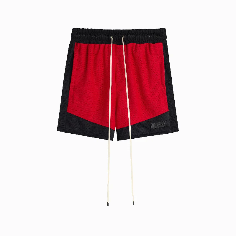 Everyday Wear icon mesh gym short / red + black