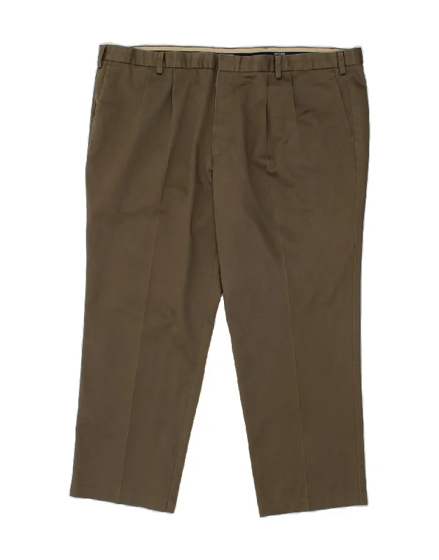 Wool Pants DOCKERS Mens Classic Fit Pegged Chino Trousers W48 L30 Khaki Cotton