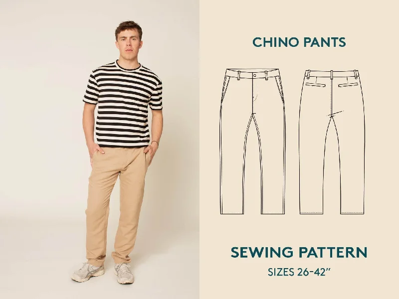 Classic Jackets Chino Pants Mens Paper Pattern - Wardrobe by Me