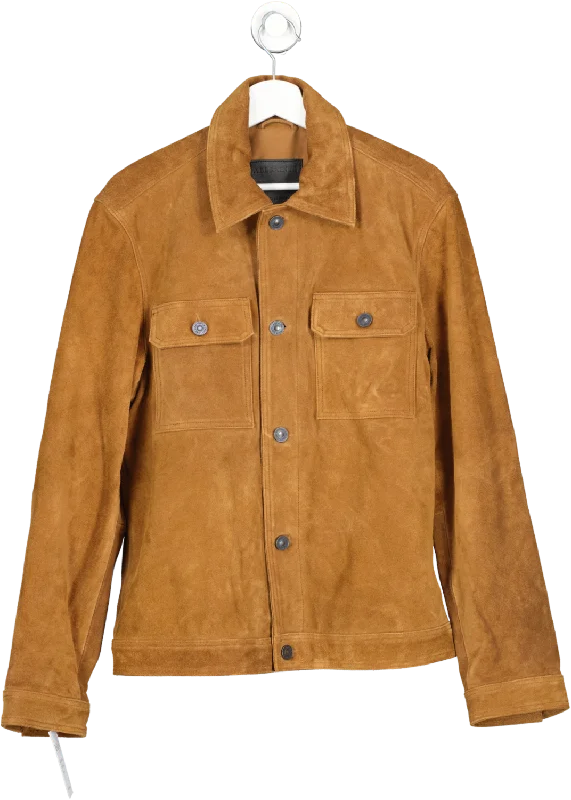 Bright Shirts All Saints Brown Suede Jacket UK XS