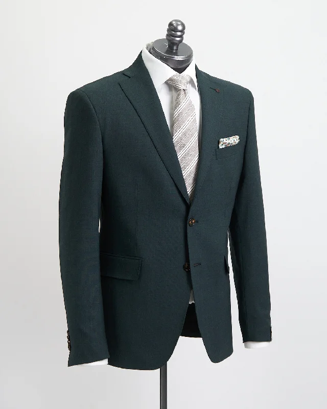 Statement Shoes Malachite Wool Stretch Suit