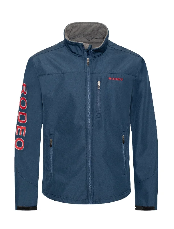 Comfy Apparel Men's Navy Blue Soft Shell Rodeo Jacket