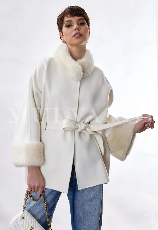 Lounge Wear BETTINA Cashmere Coat with Mink Fur