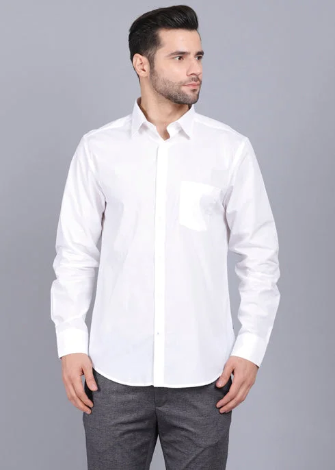 Modern Casuals Perfect Fit White Formal Shirt