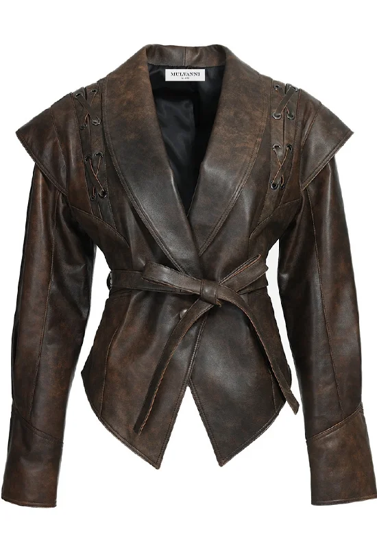 Luxury Comfort 𝐋𝐈𝐌𝐈𝐓𝐄𝐃 𝐄𝐃𝐈𝐓𝐈𝐎𝐍 JAKI Brown Leather Jacket