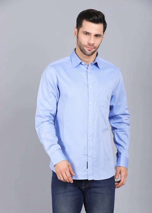 Stylish Sneakers Zenaya Formal Shirt Sky Blue