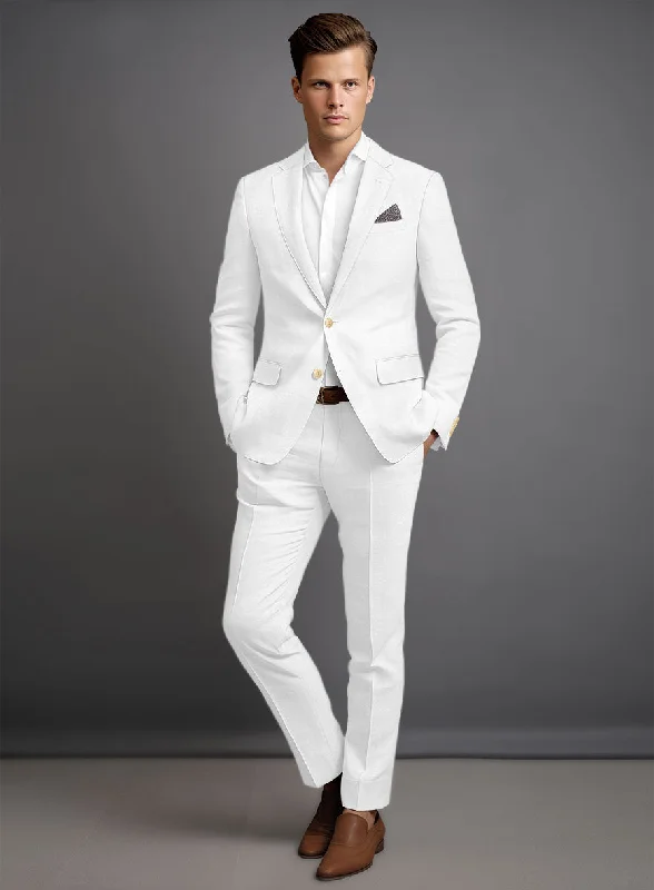 Summer Tees White Linen Suit