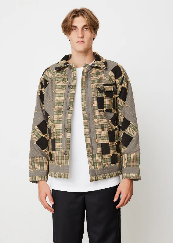 Cool Comfort Corduroy Nine Patch Quilt Jacket