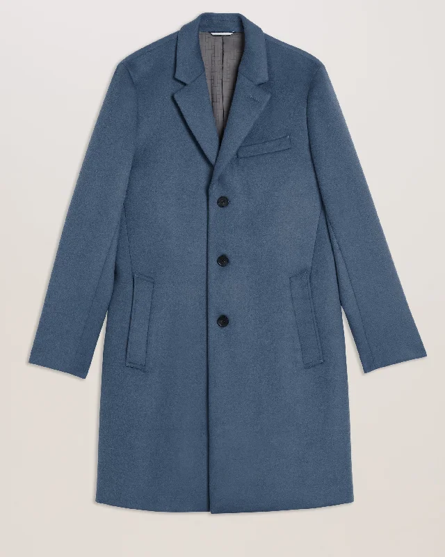 Statement Shoes Rueby Wool Blend City Coat Mid-Blue