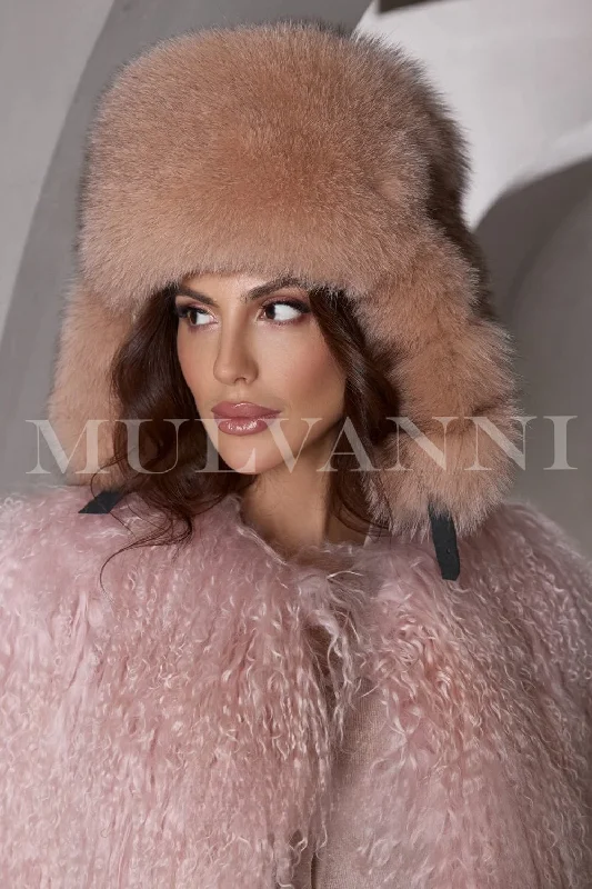 Warm Jackets Camel Fox Fur Hat