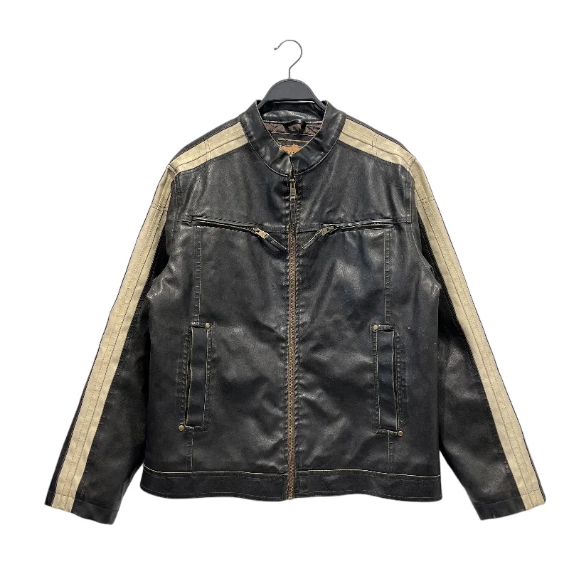 Casual Comfort ARIZONA /Leather Jkt/LG/Leather/BLK/Stripe/