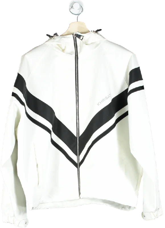 Active Gear KHRISJOY White / Black Logo-Printed Jacket ONESIZE