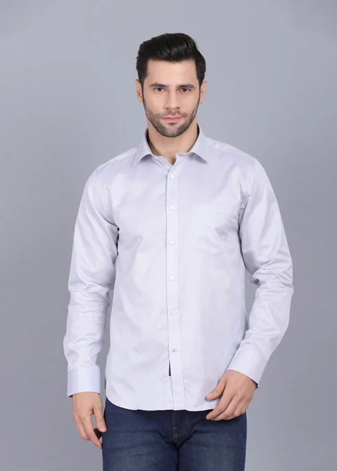 Effortless Comfort Formal Shirt Mouve Color Solid