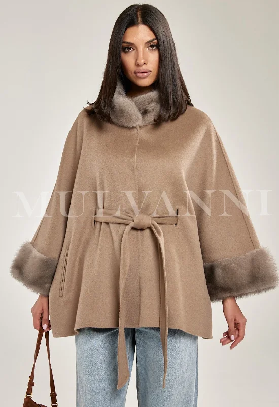 Versatile Style TAMARA Cashmere Mink Cape