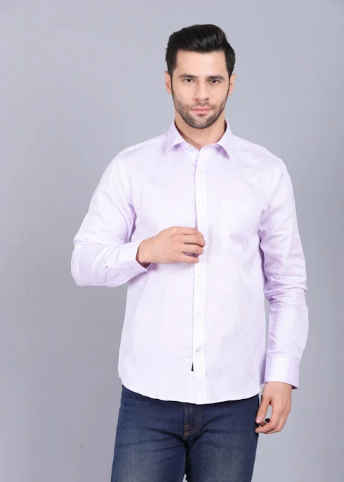 Basic Fashion Routine Pink Formal Shirt Solid