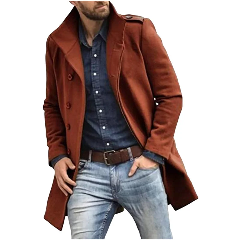 Stylish Joggers Men's Woolen Thickened Coat