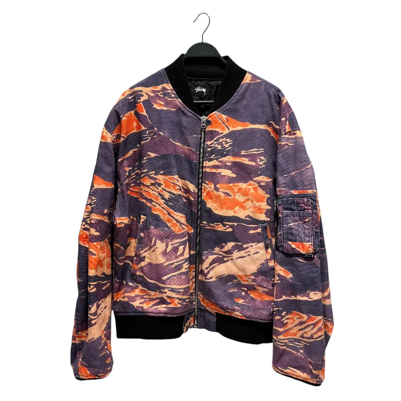 Printed Scarves STUSSY/Jacket/XXL/Cotton/PUP/Camouflage/tigris canvas bomber jacket